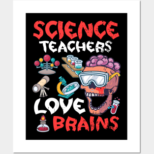 Science Teachers  Love Brains Halloween Teachers Teaching Posters and Art